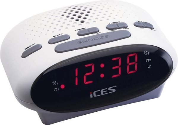 ICES ICR-210 Radiowecker UKW Weiß