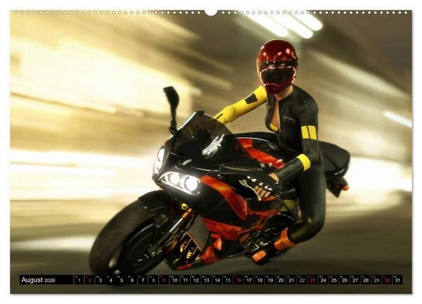 Produktbild: Frauen und Traumbikes (hochwertiger Premium Wandkalender 2026 DIN A2 quer), Kunstdruck in Hochglanz