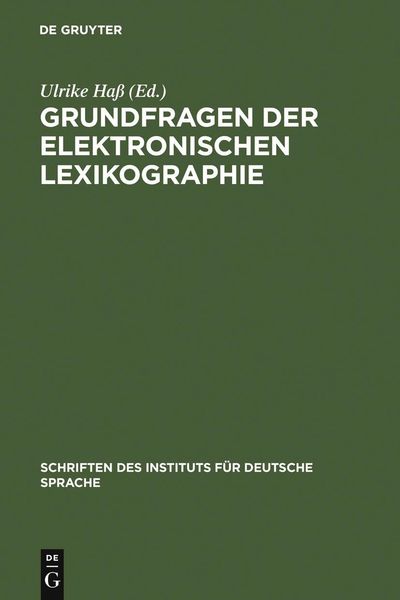 Produktbild: Grundfragen der elektronischen Lexikographie