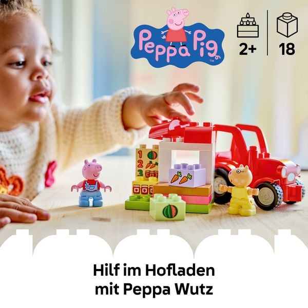 Produktbild: LEGO DUPLO 10468 Peppa Wutz Traktor und Marktstand, Traktor Spielzeug