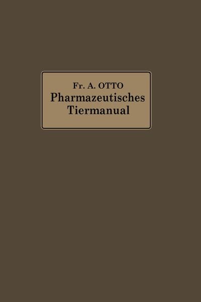 Produktbild: Pharmazeutisches Tier-Manual