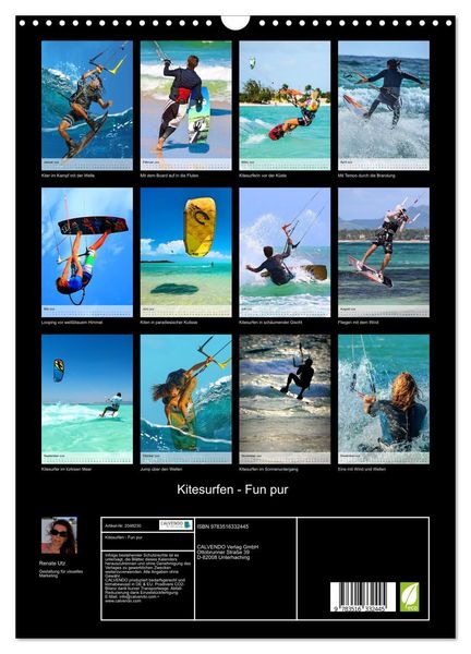 Produktbild: Kitesurfen - Fun pur (Wandkalender 2026 DIN A3 hoch), CALVENDO Monatskalender