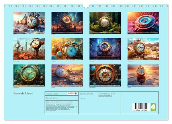 Produktbild: Surreale Uhren (Wandkalender 2026 DIN A3 quer), CALVENDO Monatskalender