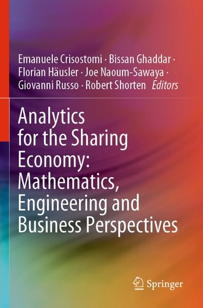 Produktbild: Analytics for the Sharing Economy: Mathematics, Engineering and Business Perspectives