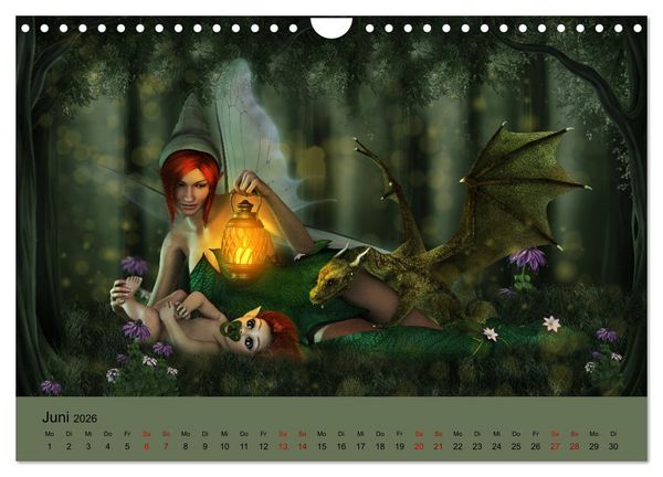 Produktbild: Elfenlichter, die Reise geht weiter (Wandkalender 2026 DIN A4 quer), CALVENDO Monatskalender