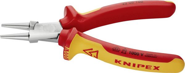 Produktbild: Knipex 22 06 160 VDE Rundzange Gerade Chrom-Vanadium Elektrostahl 160mm