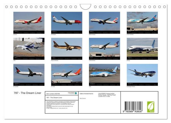 Produktbild: 787 - The Dream Liner (Wall Calendar 2027 DIN A4 landscape), CALVENDO 12 Month Wall Calendar