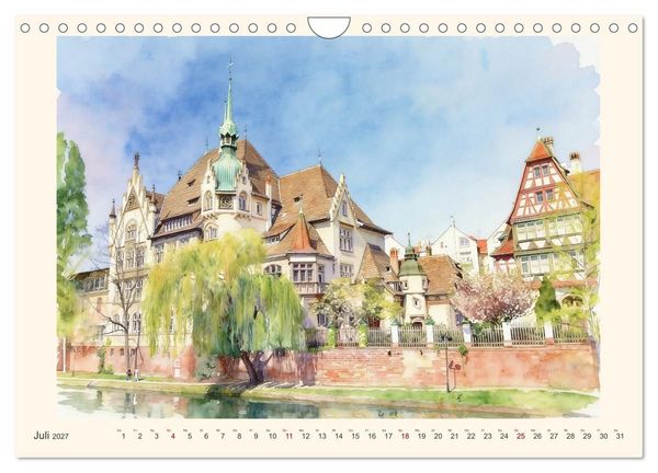 Produktbild: Charmantes Saarland (Wandkalender 2027 DIN A4 quer), CALVENDO Monatskalender