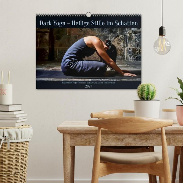Produktbild: Dark Yoga &ndash; Heilige Stille im Schatten (Wandkalender 2027 DIN A3 quer), CALVENDO Monatskalender