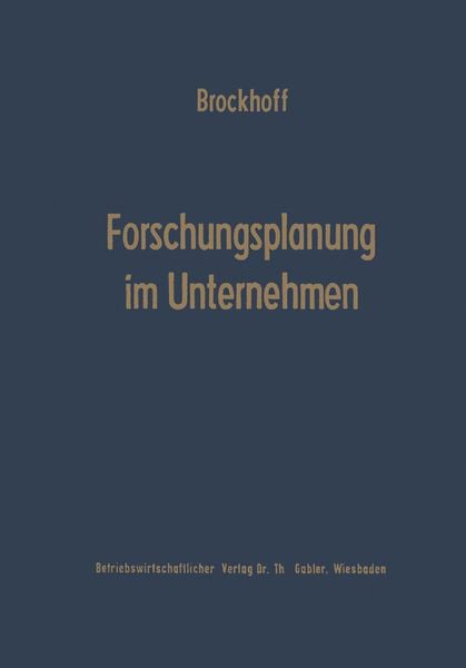 Produktbild: Forschungsplanung im Unternehmen