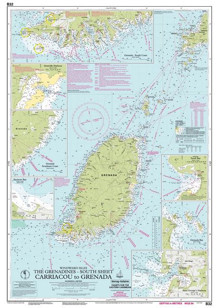 Produktbild: B32 Carriacou to Grenada, Imray Chart