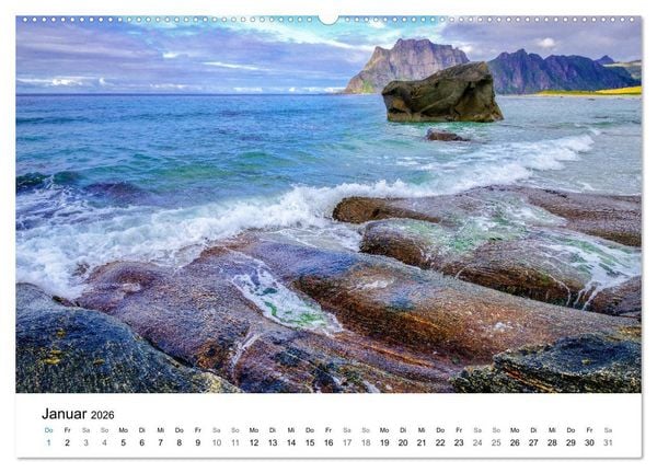 Produktbild: NORWEGEN - NORDMEER LANDSCHAFTEN (Wandkalender 2026 DIN A2 quer), CALVENDO Monatskalender