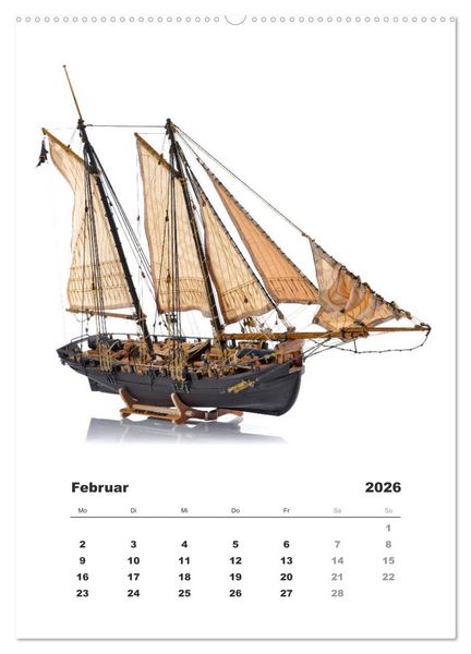 Produktbild: Historische Segelschiffe - Modellbau (Wandkalender 2026 DIN A2 hoch), CALVENDO Monatskalender
