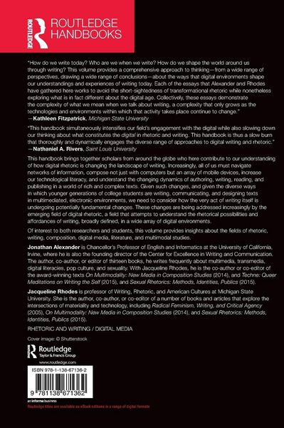 Produktbild: The Routledge Handbook of Digital Writing and Rhetoric