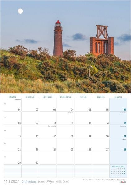 Produktbild: Ostfriesland Kalender 2027 - Inseln &middot; H&auml;fen &middot; weites Land