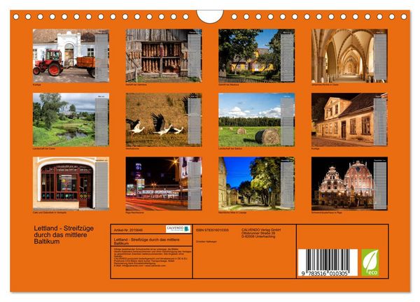 Produktbild: Lettland - Streifz&uuml;ge durch das mittlere Baltikum (Wandkalender 2026 DIN A4 quer), CALVENDO Monatskalender