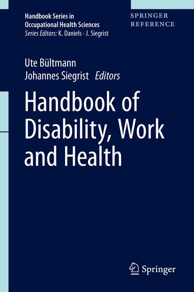 Produktbild: Handbook of Disability, Work and Health