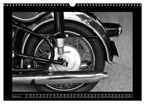 Produktbild: BMW R69S in schwarzweiss (Wandkalender 2026 DIN A3 quer), CALVENDO Monatskalender
