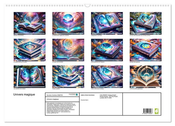 Produktbild: Univers magique (Calendrier mural 2026 DIN A2 vertical), CALVENDO calendrier mensuel
