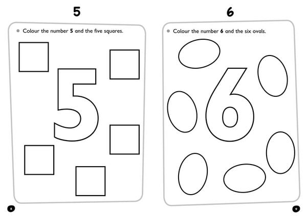 Produktbild: Collins Easy Learning Preschool - Colouring Numbers and Shapes Early Years Age 3+