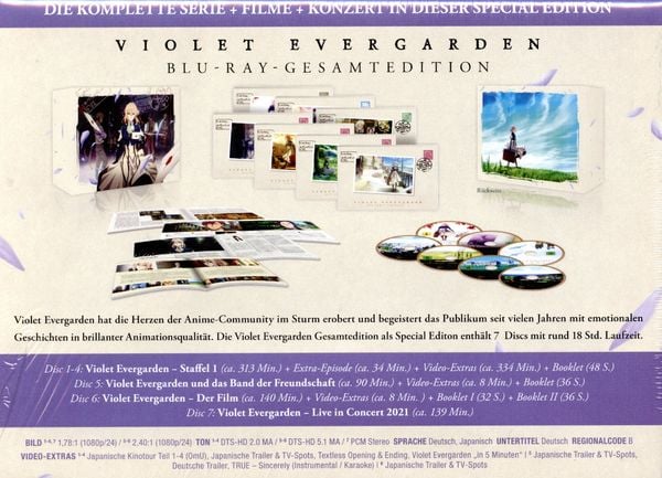 Produktbild: Violet Evergarden - Gesamtedition - Special Edition [7 BRs]