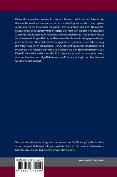 Produktbild: Unm&ouml;glichkeit der Erkenntnistheorie
