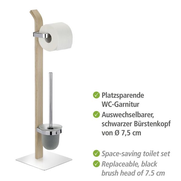 Produktbild: Stand WC-Garnitur Mod. Samona Nature, aus Holz