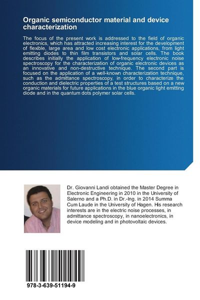 Produktbild: Organic semiconductor material and device characterization