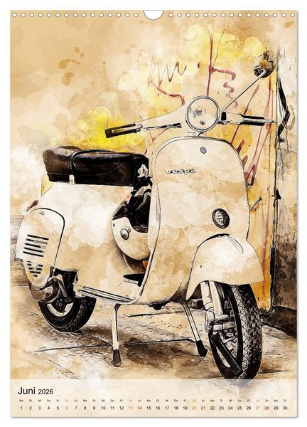 Produktbild: Motorroller - Vespa Galerie (Wandkalender 2026 DIN A3 hoch), CALVENDO Monatskalender