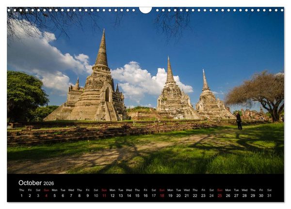 Produktbild: Monuments of Thailand 2026 (Wall Calendar 2026 DIN A3 landscape), CALVENDO 12 Month Wall Calendar