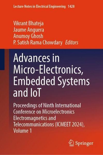 Produktbild: Advances in Micro-Electronics, Embedded Systems and IoT