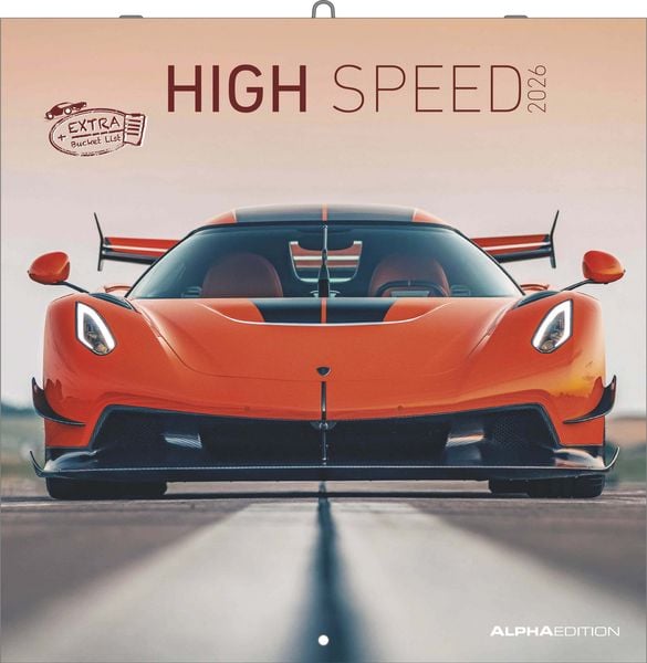 Produktbild: High Speed 2026 - Broschürenkalender 30x30 cm (30x60 geöffnet) - Kalender mit Platz für Notizen - Bildkalender - Wandplaner - Technikkalender