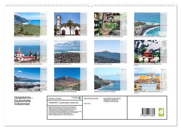 Produktbild: TENERIFFA - Zauberhafte Vulkaninsel (hochwertiger Premium Wandkalender 2026 DIN A2 quer), Kunstdruck in Hochglanz