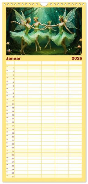 Produktbild: Familienplaner 2026 - Im Reich der M&auml;rchen, Mythen und Legenden mit 5 Spalten (Wandkalender, 21 x 45 cm) CALVENDO