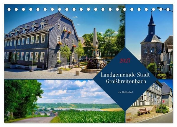 Produktbild: Landgemeinde Stadt Gro&szlig;breitenbach - mit Goldisthal (Tischkalender 2027 DIN A5 quer), CALVENDO Monatskalender
