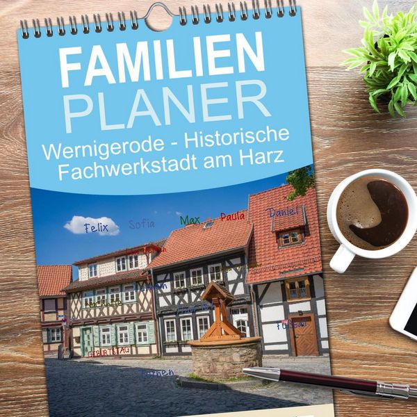 Produktbild: Familienplaner 2026 - Wernigerode - Historische Fachwerkstadt am Harz mit 5 Spalten (Wandkalender, 21 x 45 cm) CALVENDO