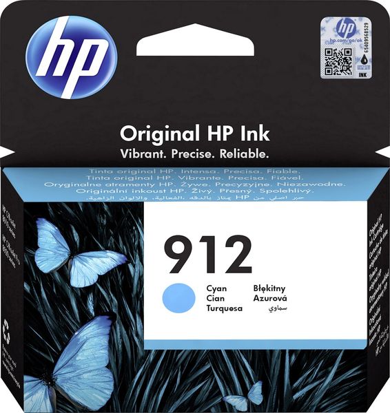 HP 912 Druckerpatrone Original Cyan 3YL77AE Tinte