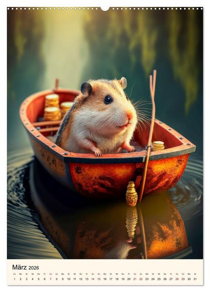 Produktbild: Was f&uuml;r ein Hamster (hochwertiger Premium Wandkalender 2026 DIN A2 hoch), Kunstdruck in Hochglanz