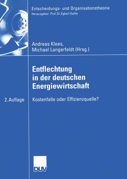 Produktbild: Entflechtung in der deutschen Energiewirtschaft