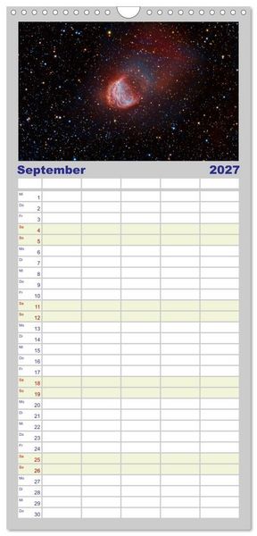 Produktbild: Familienplaner 2027 - Deepsky 2027 mit 5 Spalten (Wandkalender, 21 x 45 cm) CALVENDO