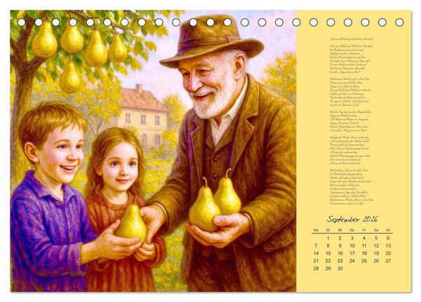 Produktbild: Gedichte. Die ber&uuml;hmtesten deutschsprachigen Verse (Tischkalender 2026 DIN A5 quer), CALVENDO Monatskalender