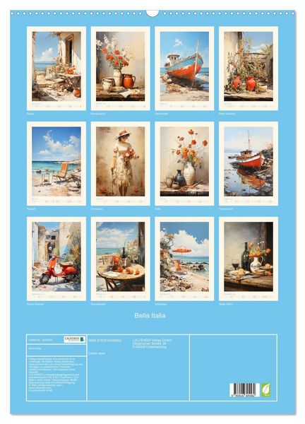 Produktbild: Bella Italia (Wandkalender 2026 DIN A2 hoch), CALVENDO Monatskalender