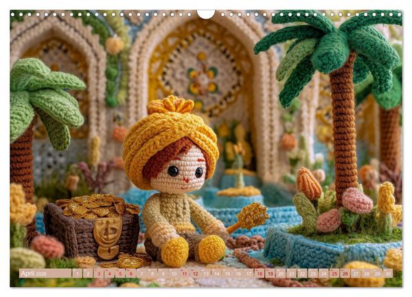 Produktbild: Amigurumi Erz&auml;hlzauber. Fantastische Geschichten als H&auml;kelkunst inszeniert (Wandkalender 2026 DIN A3 quer), CALVENDO Monatskalender