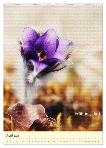Produktbild: flowers (hochwertiger Premium Wandkalender 2026 DIN A2 hoch), Kunstdruck in Hochglanz