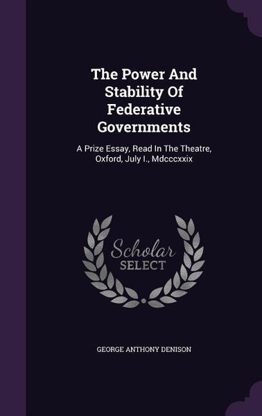 Produktbild: The Power And Stability Of Federative Governments