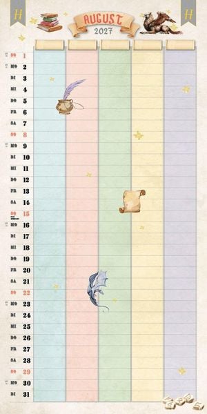 Produktbild: Der gro&szlig;e inoffizielle Familienplaner f&uuml;r Potterheads Kalender 2027