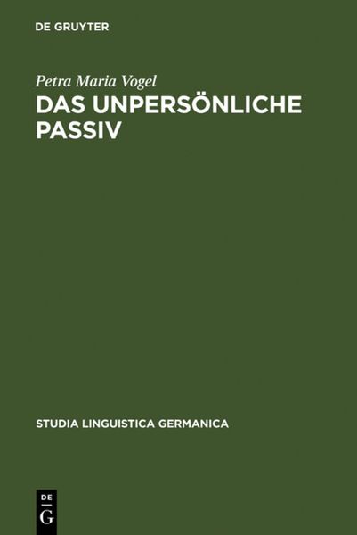 Produktbild: Das unpers&ouml;nliche Passiv
