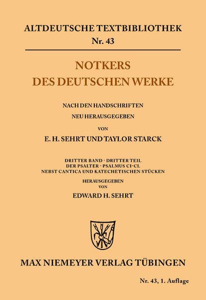 Produktbild: Notkers des Deutschen Werke