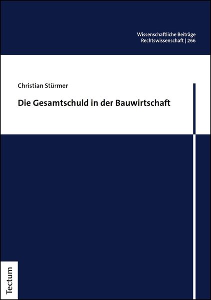 Produktbild: Die Gesamtschuld in der Bauwirtschaft