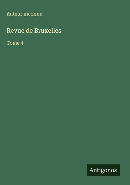 Produktbild: Revue de Bruxelles